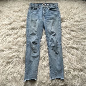 RE/DONE High Rise‎ Raw Hem Button Fly Jeans